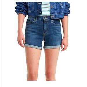 LEVI’S Sculpt Mid Length Shorts Maui Ocean Sz 27 NWT